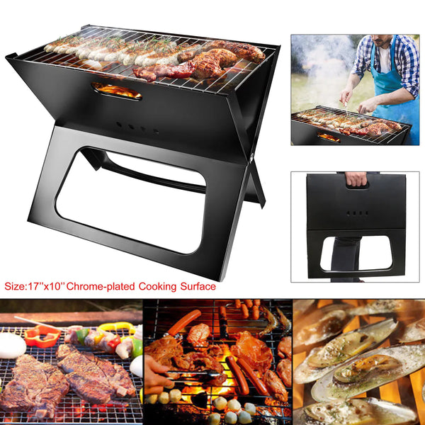 Foldable Portable BBQ Grill – Compact Outdoor Barbecue Grill for Camping & Travel - Outriva
