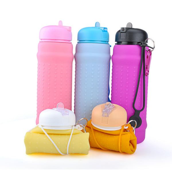 Portable Silicone Water Bottle – Collapsible Outdoor Travel Bottle for Camping & Hiking