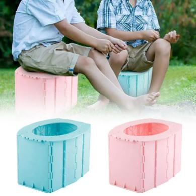 Portable Folding Travel Toilet & Urinal – Compact Camping Toilet Seat for Outdoor & Emergency Use