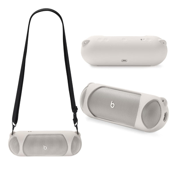 DGSYMLXGS Silicone Case for Beats Pill Speaker – Protective Travel Cover for Outdoor Use (White)