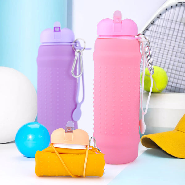 Portable Silicone Water Bottle – Collapsible Outdoor Travel Bottle for Camping & Hiking