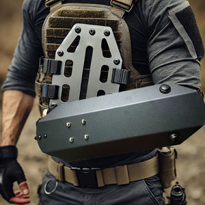 High-Strength Aluminum Tactical Arm Shield – 17.5” Handheld Outdoor Protective Shield - Outriva