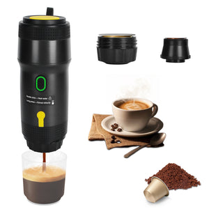 Portable Electric Espresso Machine – Cordless Self-Heating Coffee Maker for Car, Camping & Travel - Outriva