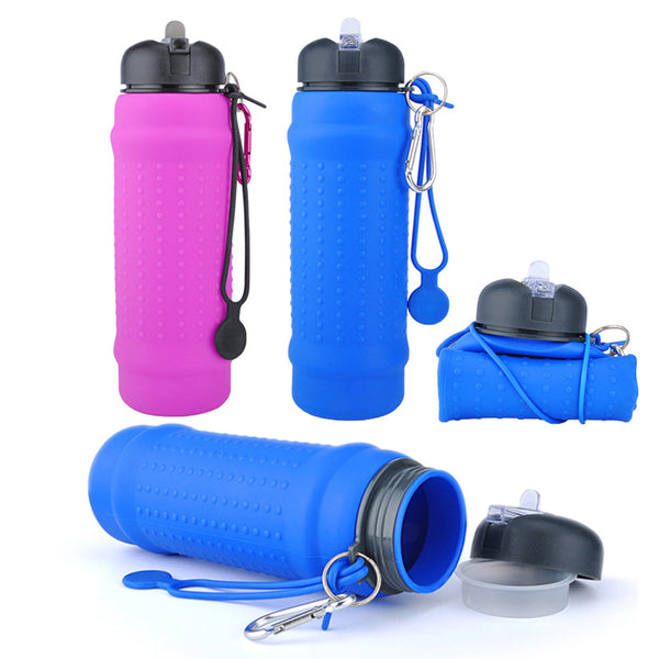 Portable Silicone Water Bottle – Collapsible Outdoor Travel Bottle for Camping & Hiking