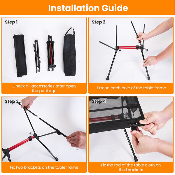 Portable Folding Camping Table – Aluminum Beach Table with Cup Holders & Side Pockets - Outriva
