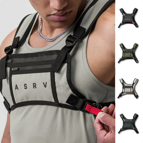 Men’s Tactical Chest Rig & Waist Bag – Adjustable Streetwear Utility Pack for Travel & Fitness