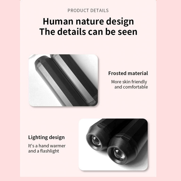 Rechargeable Hand Warmers Power Bank (2 Pack) – Portable Magnetic Pocket Heater with Flashlight - Outriva